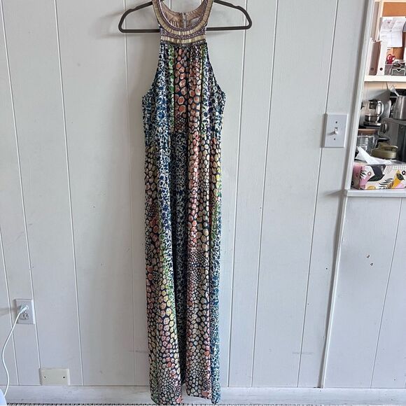 Anthropologie HD in Paris Mayacamas Mosaic Embellished Maxi Dress - Picture 11 of 12